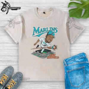 Pretty Florida Marlins Gary Sheffield washed t-shirt featuring vibrant team colors and classic design for baseball fans.