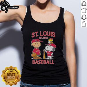 Awesome Charlie Brown and Snoopy X St. Louis Cardinals Basketball tank top, established 1882, perfect for fans and collectors.
