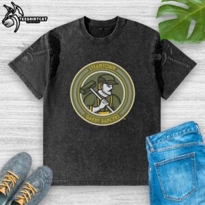 Awesome Steamtown Gandy Dancers Washed T-Shirt featuring vintage design and comfortable fit, perfect for casual wear.