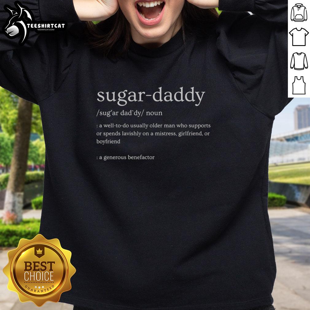 Awesome Sugar Daddy sweatshirt featuring a fun definition and stylish design, perfect for casual wear and gifts.