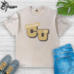 Good Colorado Est 1876 Old Gold Washed T-Shirt featuring vintage style and soft fabric, perfect for casual wear.