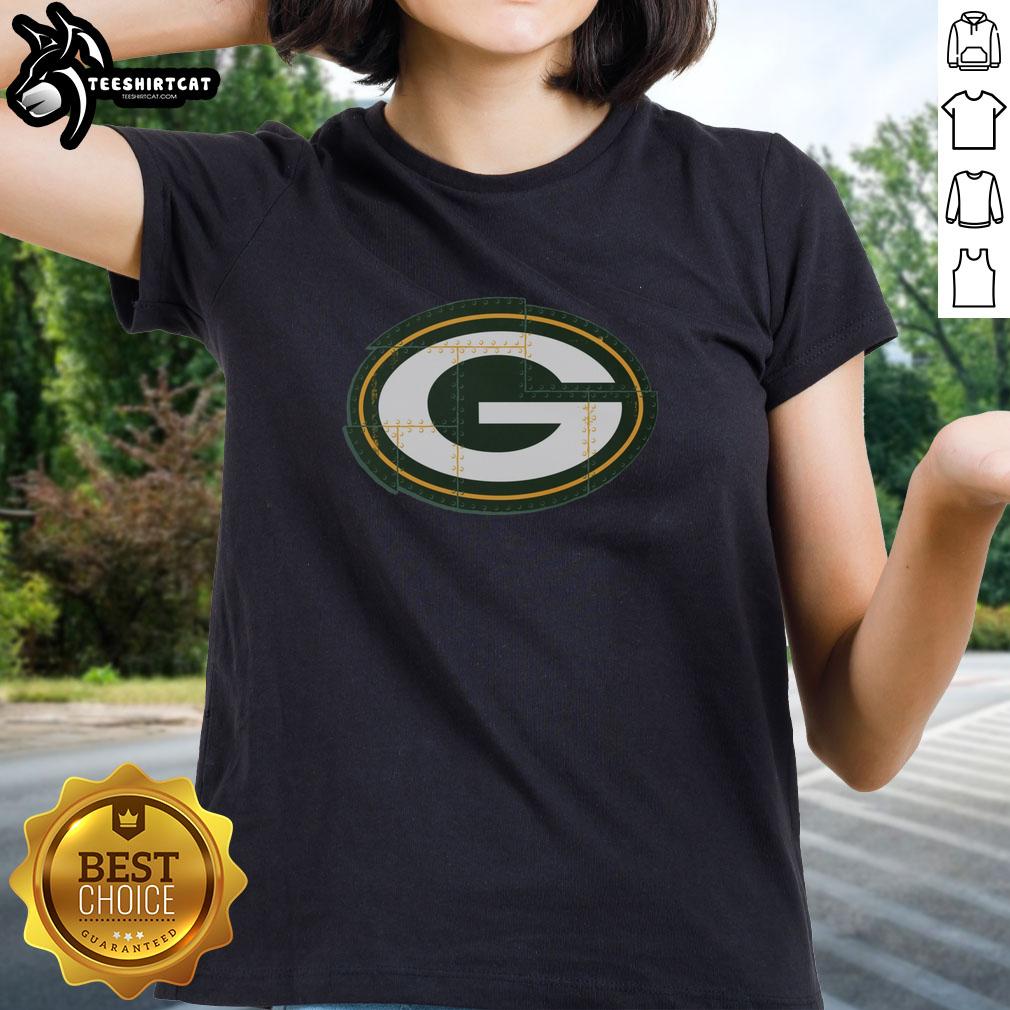 Good Green Bay Packers Rivet Logo Ladies Tee featuring a stylish design perfect for female fans of the Packers.