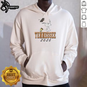 Good Snoopy X Woodstock University of Tennessee Graduation 2026 cartoon hoodie design featuring playful characters.