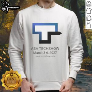 Alt Text: Good Techshow 2027 sweatshirt with slogan 'You Know Where To Find Us' displayed on vibrant background.