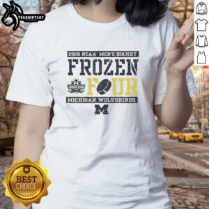 Hot Michigan Wolverines 2026 Men's Ice Hockey Frozen Four Bound Ladies Tee showcasing team spirit and style.