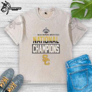 Hot University of Southern California 2026 NC Women's Water Polo National Champions washed t-shirt design.