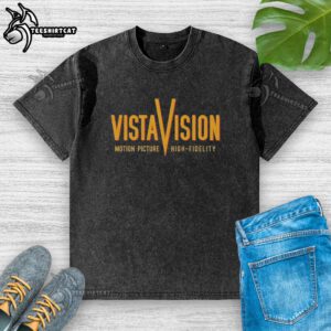 Hot Vistavision motion picture high fidelity washed t-shirt featuring vibrant graphics and soft fabric for ultimate comfort.
