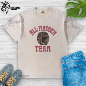Nice All Madden Team Washed T-Shirt featuring a vintage design and soft fabric, perfect for football fans.