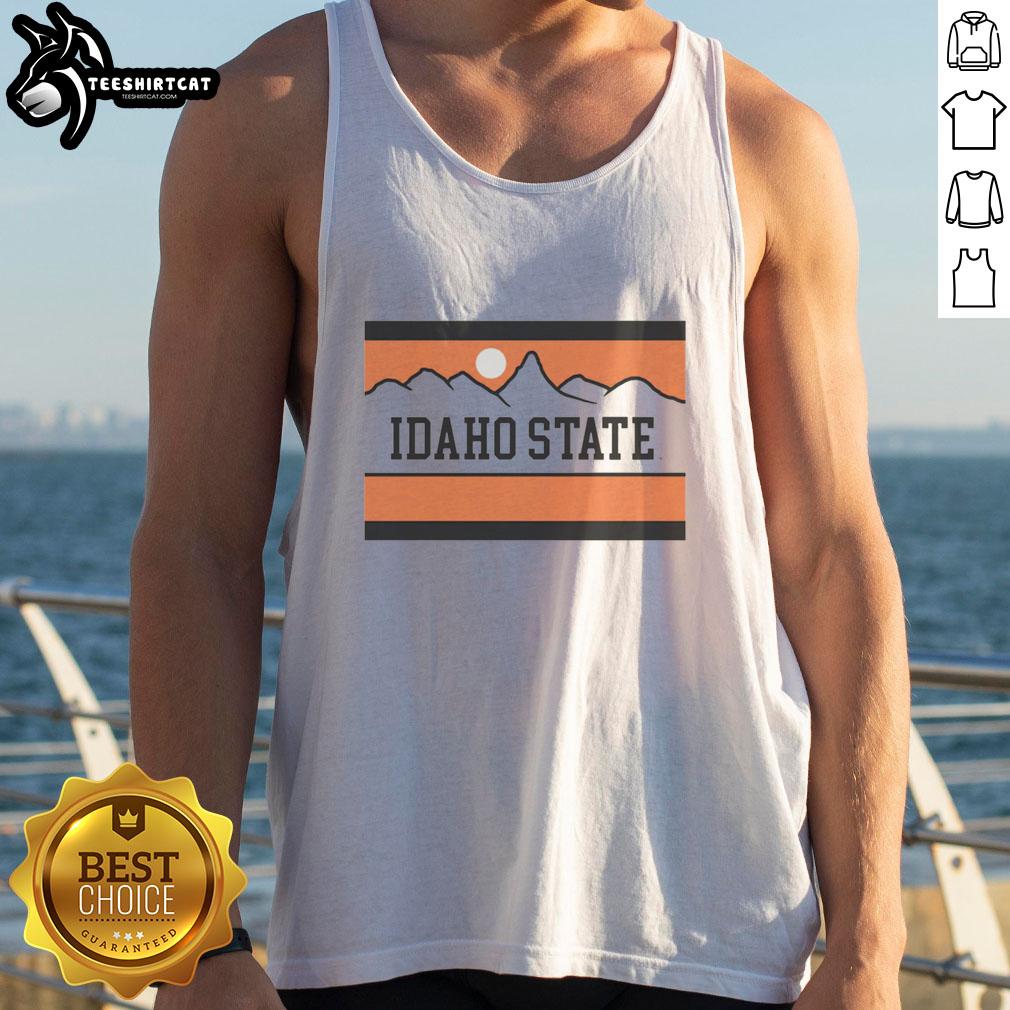 Vintage 1984 cross country tank top featuring Idaho state design, perfect for retro sportswear enthusiasts.
