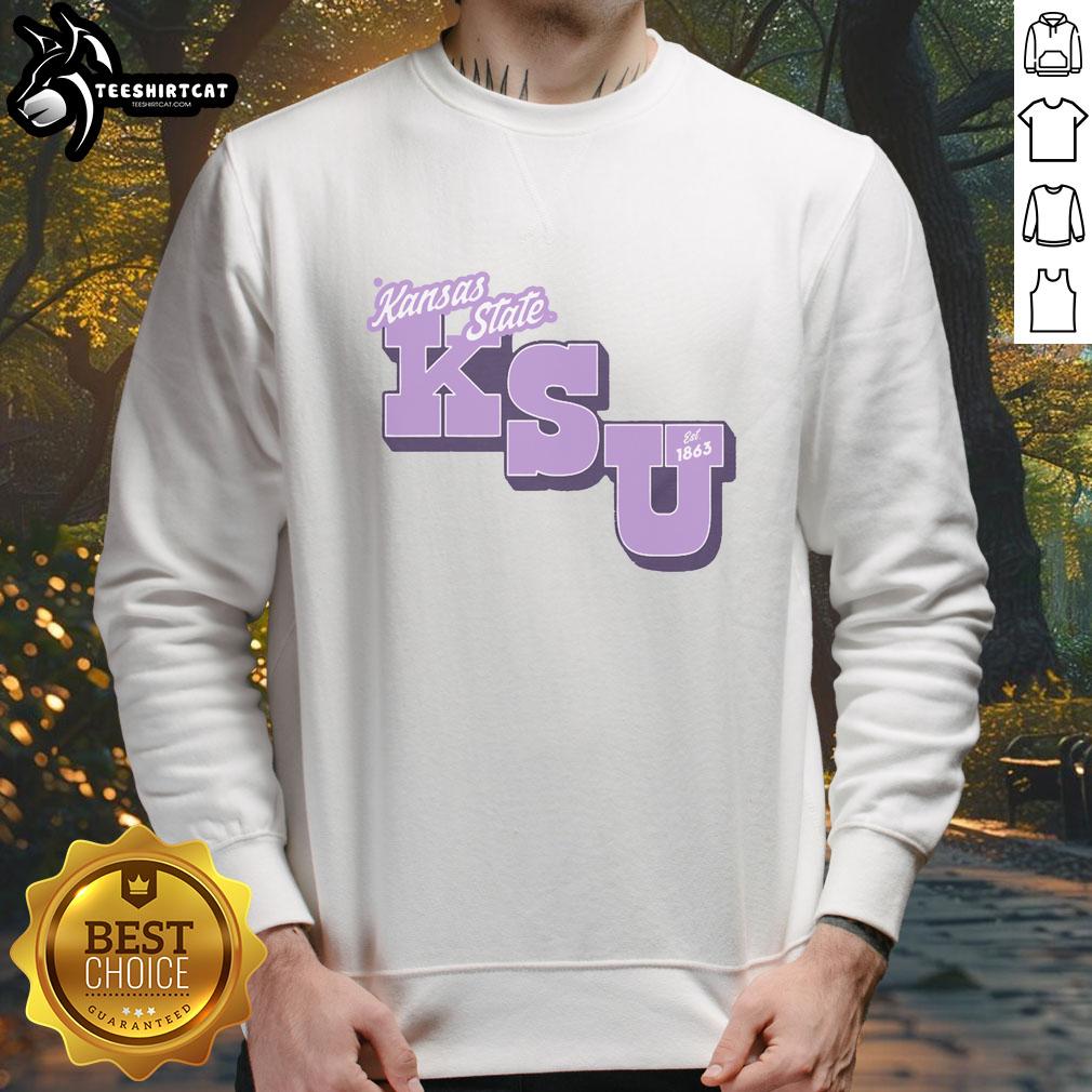 Nice Ksu Est 1863 Lavender Tee Sweatshirt featuring a stylish design, perfect for casual wear and KSU pride.