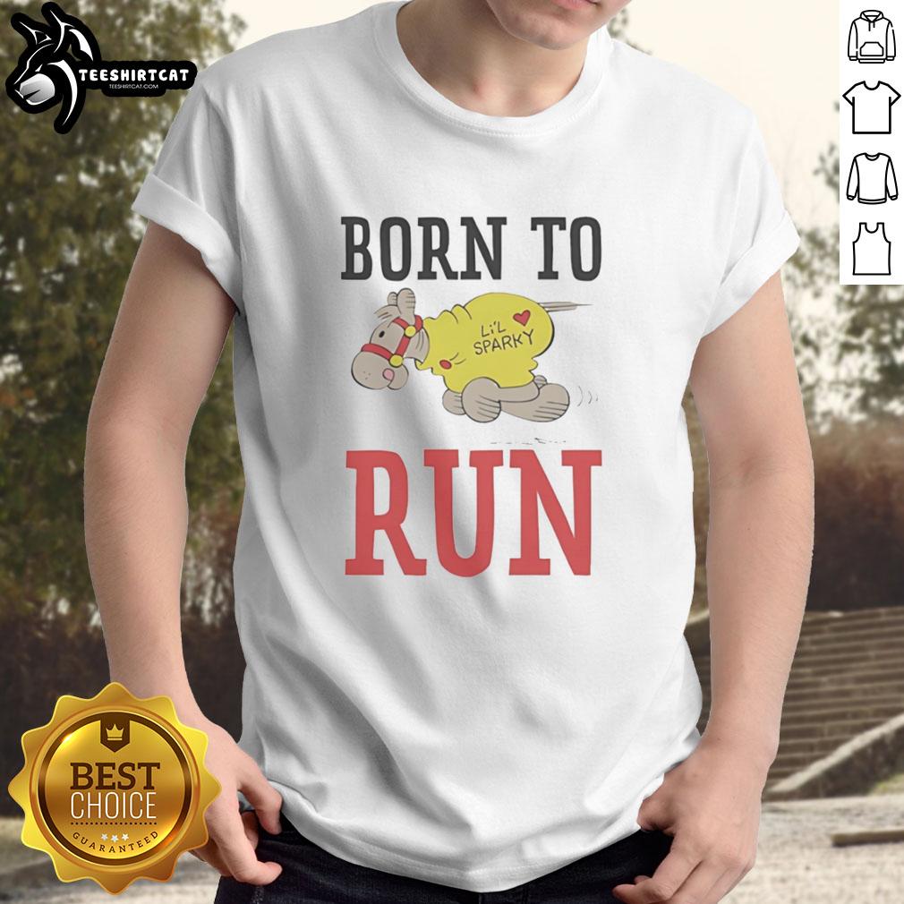 Nice Li'L Sparky Donkey Born To Run T-Shirt featuring a playful donkey design, perfect for animal lovers and casual wear.