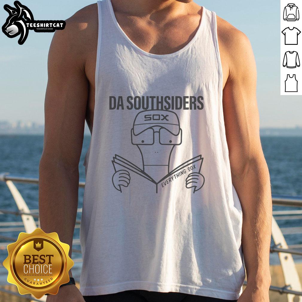 Nice Milo of Native Threads Da Southsiders Chicago White Sox tank top showcasing team pride and stylish design.