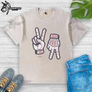 Nice Peace Up A Town Down washed t-shirt in soft fabric, perfect for casual wear and promoting peace.