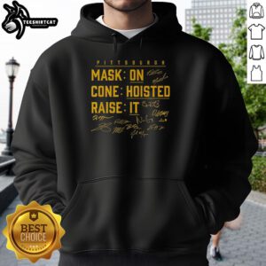 Nice Pittsburgh baseball mask on cone, featuring a raised hoodie for a stylish sports look in Pittsburgh.