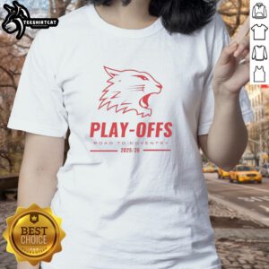 Nice The Bespoke Guardians Swindon Wildcats Play-Offs Road to Coventry Ladies Tee showcasing team spirit and pride.