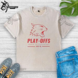 Nice The Bespoke Guardians Swindon Wildcats Play-Offs Road to Coventry washed t-shirt featuring team logo and vibrant design.