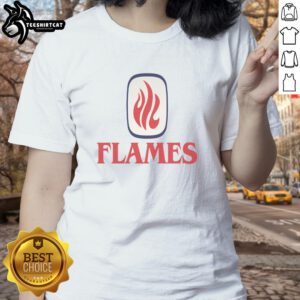 1980s vintage Nice UIC Flames logo on a stylish ladies tee, perfect for retro sportswear enthusiasts.