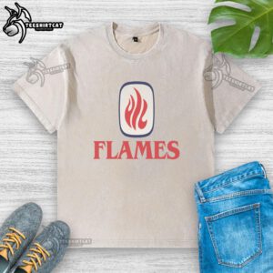 1980s Vintage UIC Flames Logo on a Washed T-Shirt, showcasing retro collegiate style and classic design.