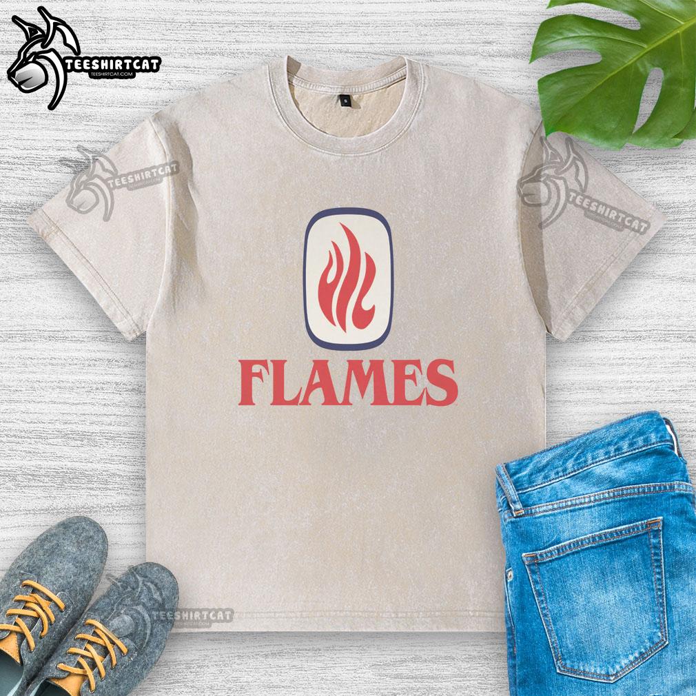 1980s Vintage UIC Flames Logo on a Washed T-Shirt, showcasing retro collegiate style and classic design.