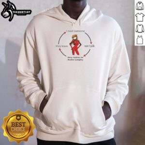 Alt Text: Official Asuka Langley Soryu hoodie from Neon Genesis Evangelion, featuring a vibrant red design for anime fans.