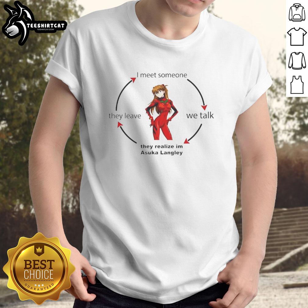 Alt Text: Official Asuka Langley Soryu T-Shirt featuring I'M Red Girl from Neon Genesis Evangelion anime, vibrant design.