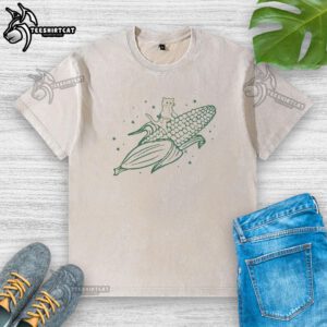Official Gary Riding Corn Washed T-Shirt featuring a vibrant corn graphic on a soft, comfortable fabric.