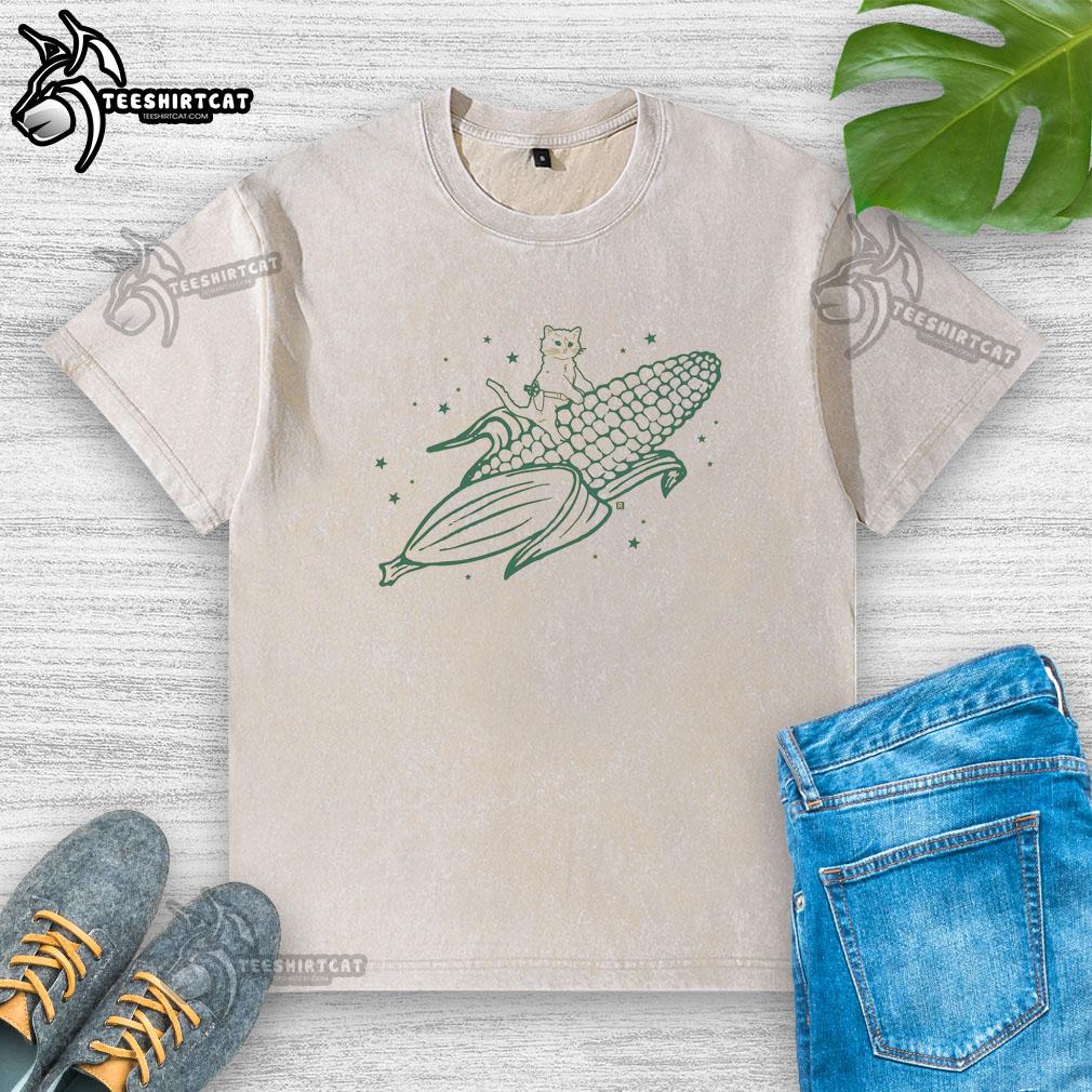 Official Gary Riding Corn Washed T-Shirt featuring a vibrant corn graphic on a soft, comfortable fabric.