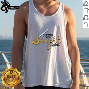 Official I Survived Survivor Buffalo Sabres 2011-2025 tank top featuring team colors and logo for fans.