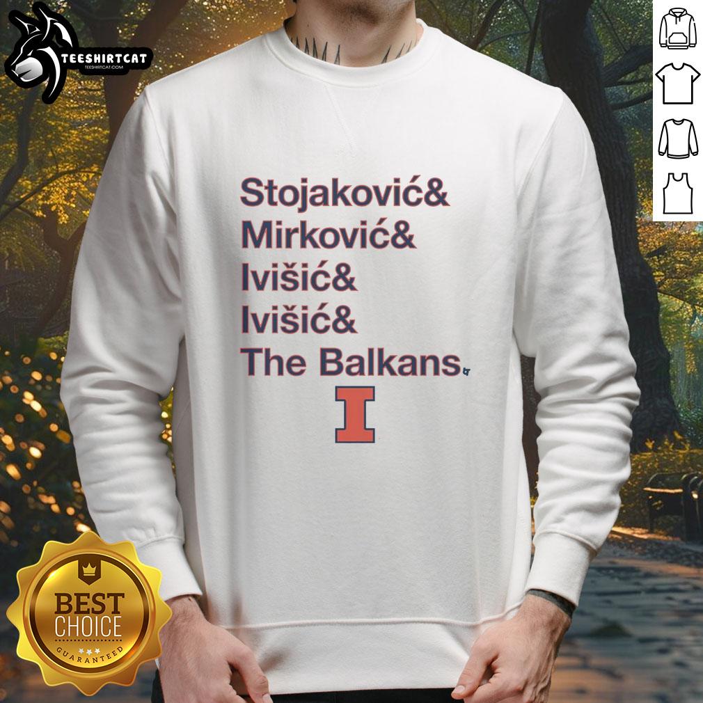 Official Illinois Basketball The Balkan Bloc Sweatshirt featuring team colors and logo, perfect for fans and athletes.