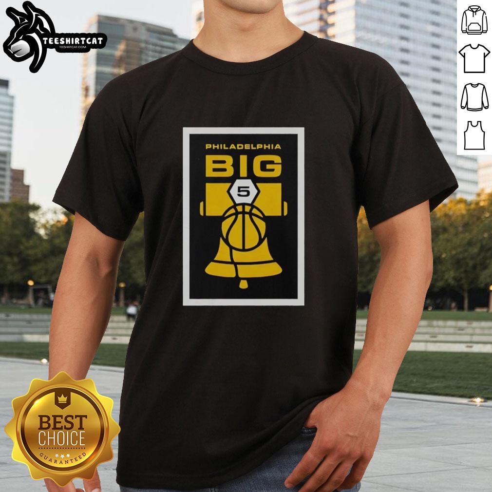 Official Philadelphia Big 5 Basketball T-Shirt featuring team logos and vibrant colors for fans and players.