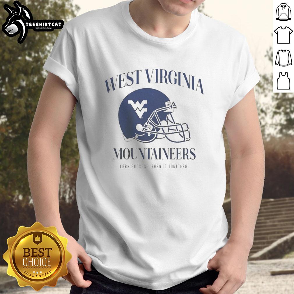 Official West Virginia Mountaineers Earn It Together T-Shirt featuring team logo and vibrant design for fans and supporters.
