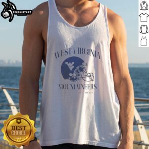 Official West Virginia Mountaineers Earn Success Earn It Together tank top featuring team colors and logo.