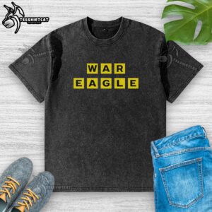 Original War Eagle Washed T-Shirt featuring a vintage design and soft fabric, perfect for casual wear and sports fans.