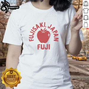 Premium Fuji Apple t-shirt for ladies featuring Fujisaki, Japan design, perfect for casual wear and apple lovers.