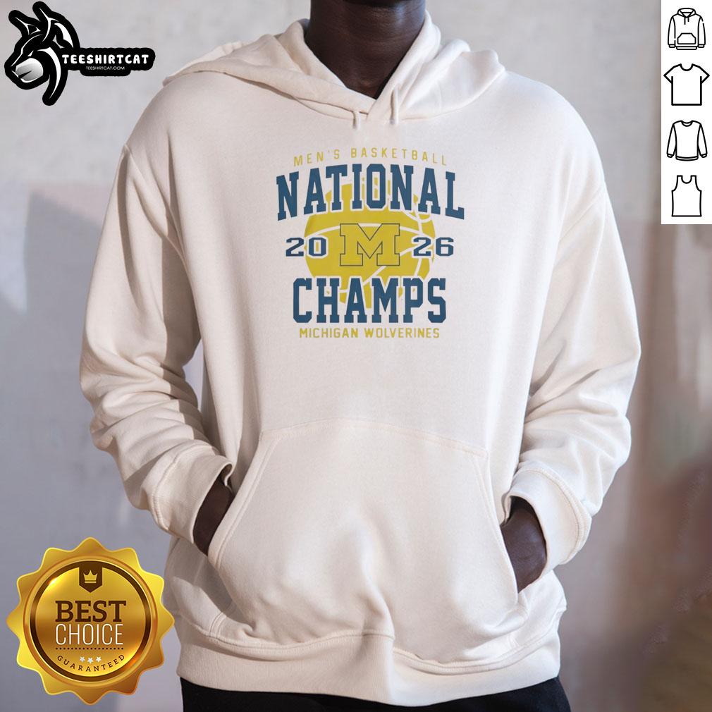 Premium Michigan Wolverines 2026 NCAA Men's Basketball Championship Game hoodie in Indianapolis, Indiana.