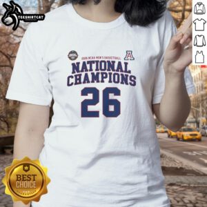 Premium NCAA Division I Men's Basketball Arizona 26 National Champions ladies tee showcasing team pride and style.