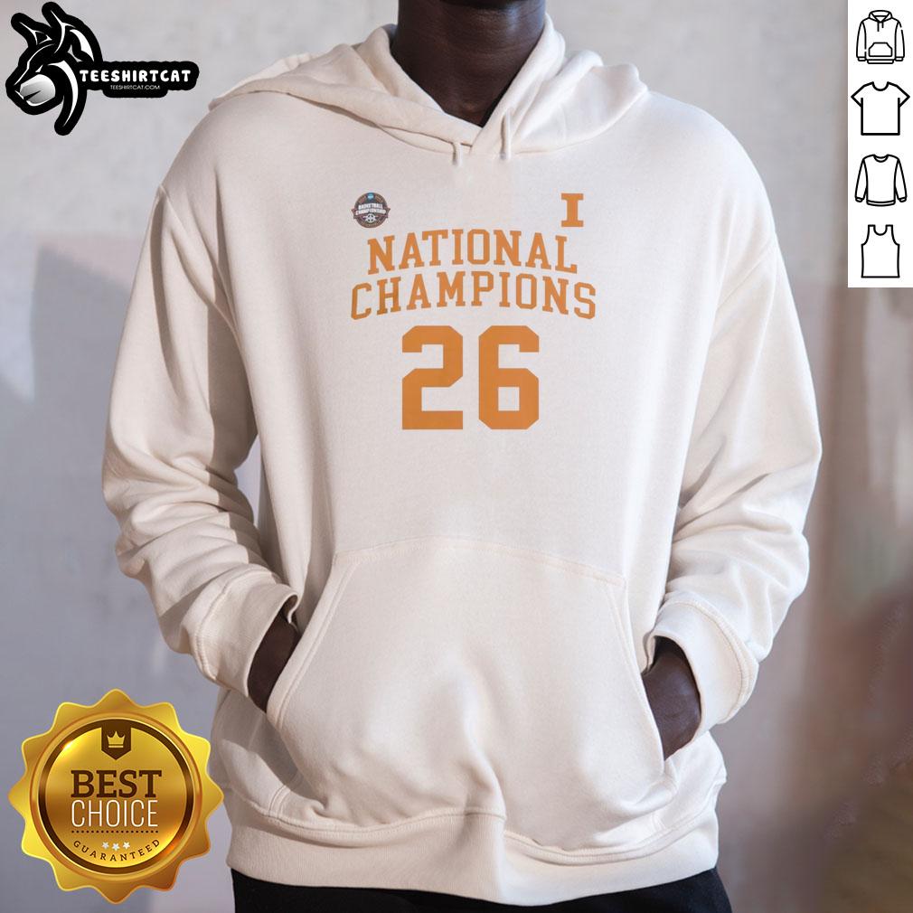 Alt Text: Premium NCAA Division I Men's Basketball Illinois 26 National Champions Hoodie in vibrant colors, perfect for fans.