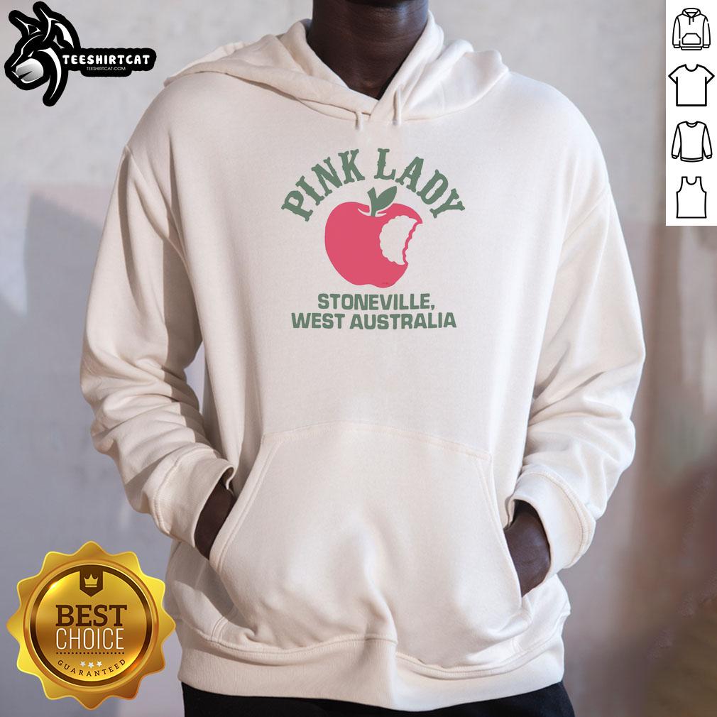 Premium Pink Lady Apple Hoodie from Stoneville, West Australia, featuring a vibrant design and comfortable fit.