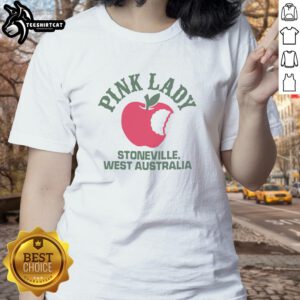 Premium Pink Lady Apple tee for ladies, featuring a stylish design, perfect for casual wear in Stoneville, West Australia.