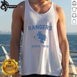 Premium Texas Rangers Cooperstown Duster Tank Top featuring team logo and stylish design for fans and summer wear.