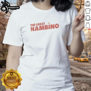 Premium The Great Hambino The Sandlot Ringer Ladies Tee featuring classic baseball graphics and a stylish fit for fans.