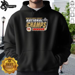 2026 NCAA Frozen Four Men's Ice Hockey National Champions Bracket hoodie featuring Denver Pioneers design.