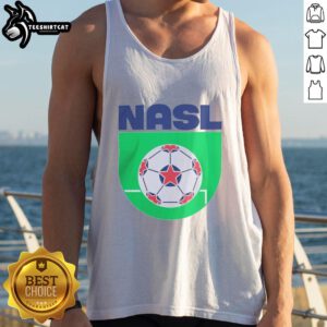 Stylish tank top featuring the Pretty North American Soccer League logo, perfect for soccer fans and casual wear.