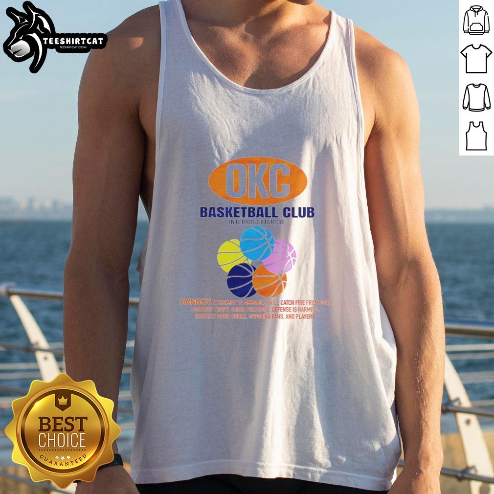 Pretty Oklahoma City Thunder Basketball Club tank top featuring a stylish design, perfect for fans of the team.