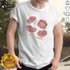 Pretty red poppy floral Fck Trump T-shirt design featuring vibrant flowers and bold lettering for political statement.