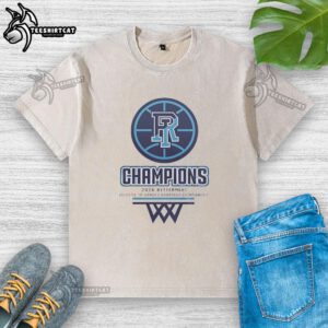 Top Rhode Island Women's Basketball 2026 Betterment Atlantic 10 Championship washed t-shirt in vibrant colors and soft fabric.