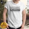 Good Independent Runner wearing a 'Definitely Not Associated With 515 Run Club' t-shirt during a race.