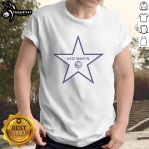 Pretty Kate Martin Basketball Star Player T-Shirt featuring a vibrant design celebrating her athletic talent and style.