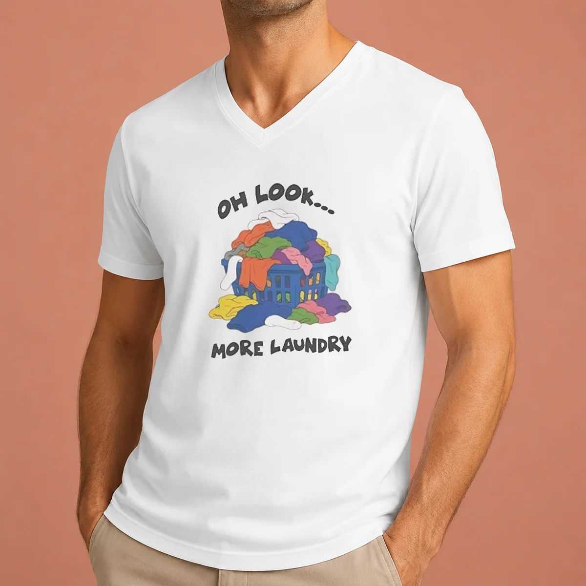 Awesome Oh Look More Laundry V-Neck Shirt Awesome Oh Look More Laundry V-Neck Shirt