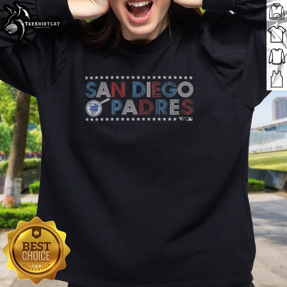 Awesome San Diego Padres Independence Day Macy Star Spangled Retro Shirt on Sweatshirt Awesome San Diego Padres Independence Day Macy Star Spangled Retro Shirt shown as a sweatshirt preview
